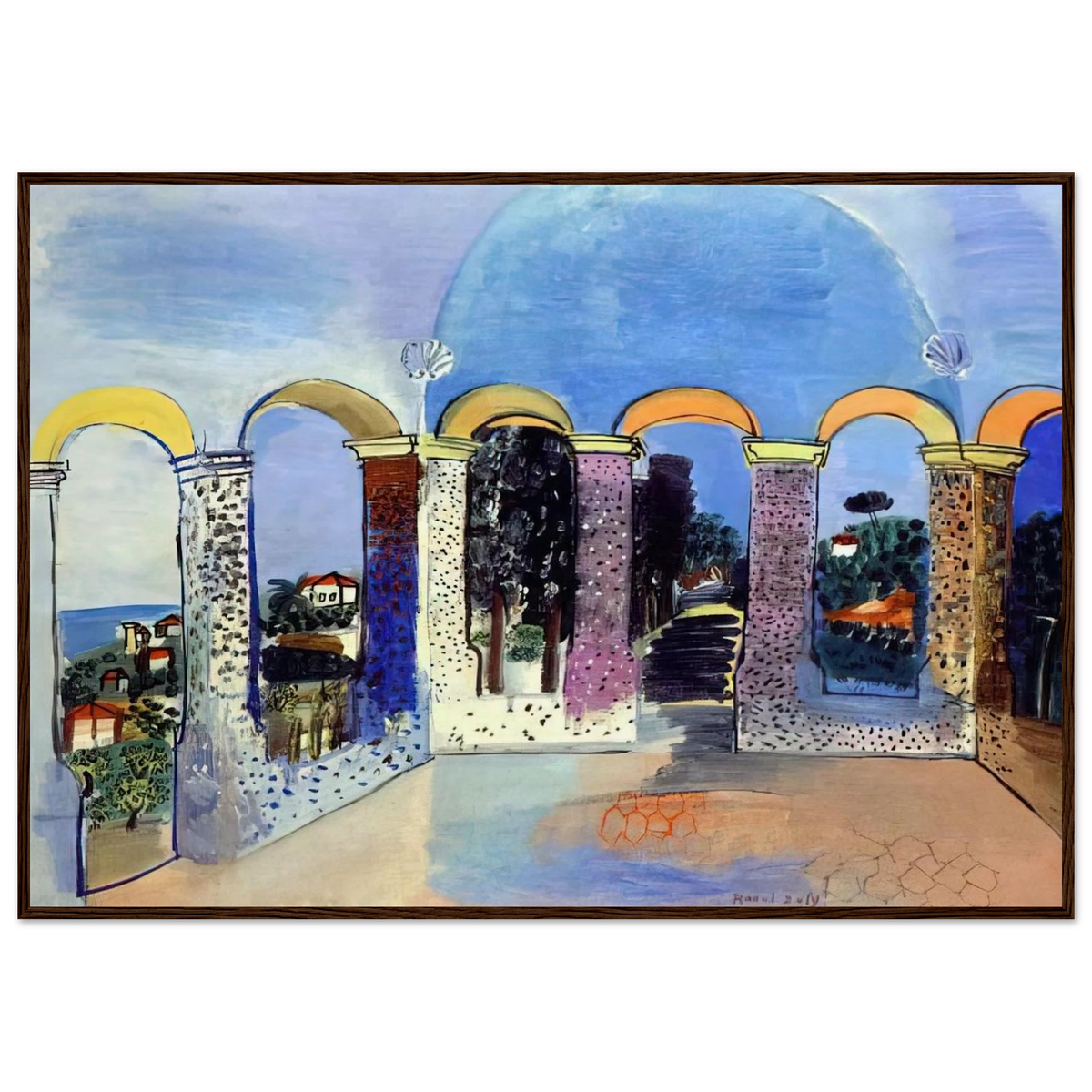 ARCADES AT VALLAURIS 1927 Framed Poster | Raoul Dufy Framed Prints Wall Art | Raoul Dufy Shop