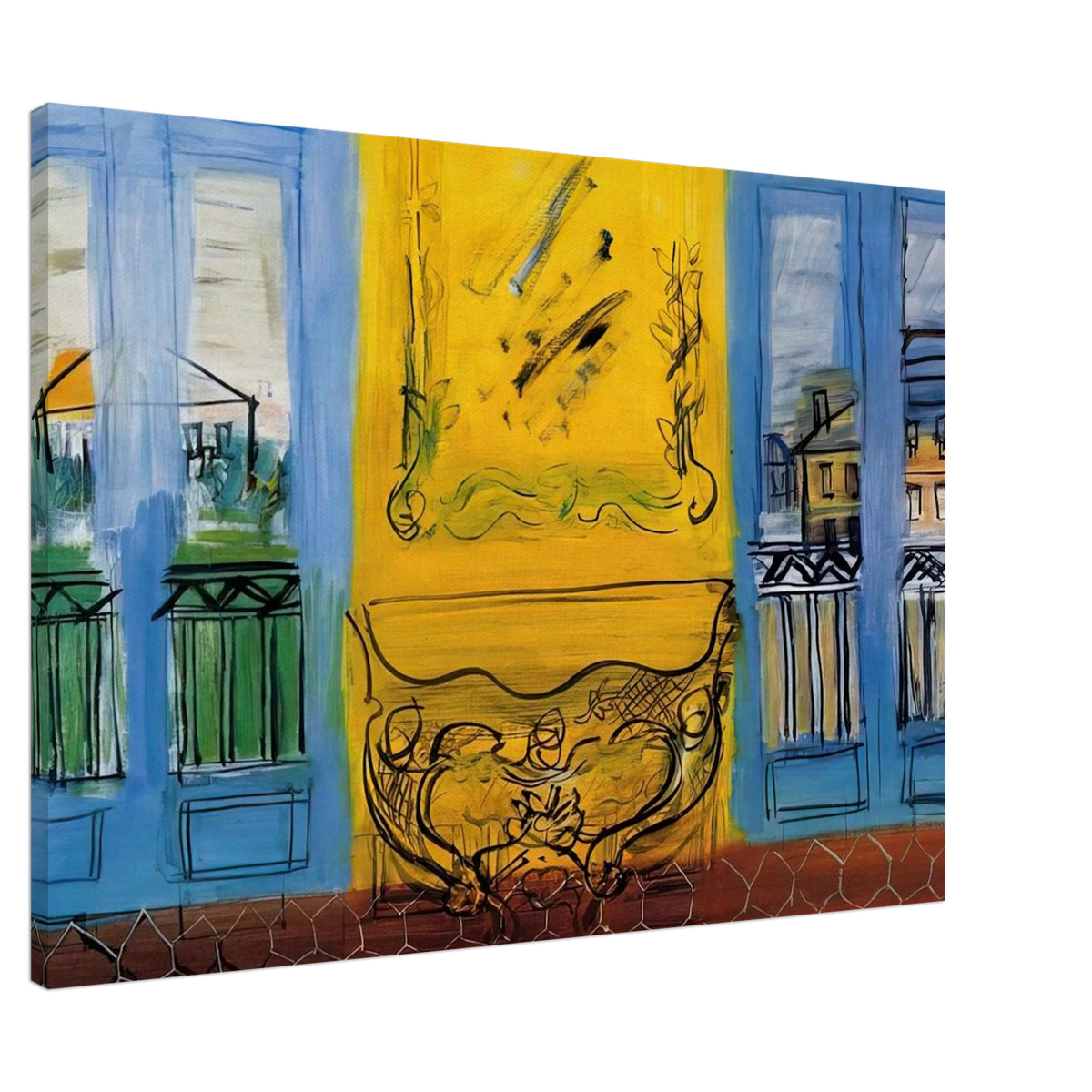 CONSOLE WITH TWO WINDOWS 1948 Canvas | Raoul Dufy Canvas | Raoul Dufy Shop