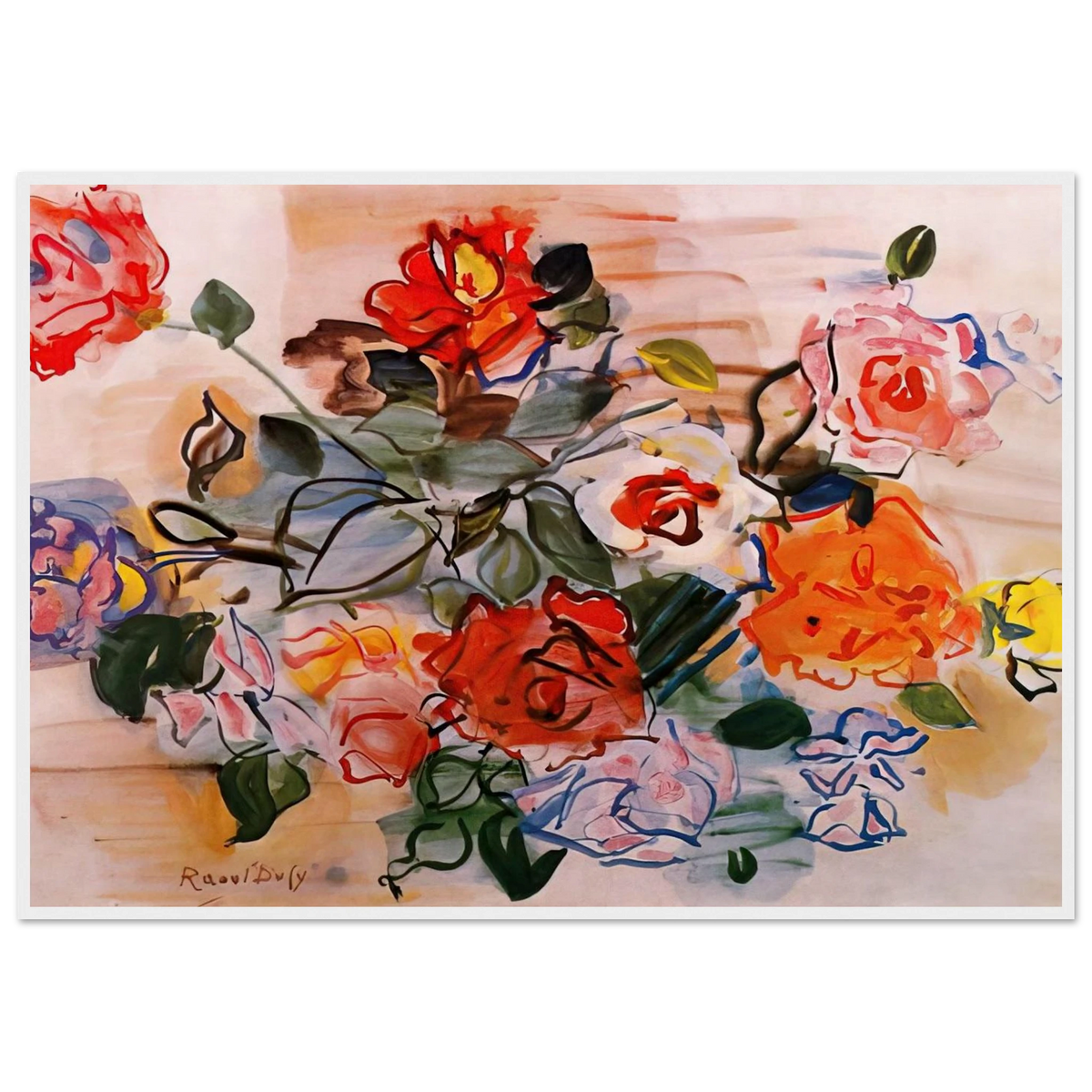PINK BUNCH 1940 Framed Poster | Raoul Dufy Framed Prints Wall Art | Raoul Dufy Shop