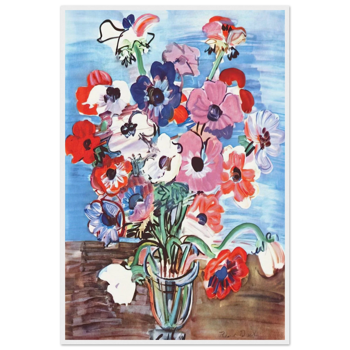 ANEMONES 1937 Framed Poster | Raoul Dufy Framed Prints Wall Art | Raoul Dufy Shop