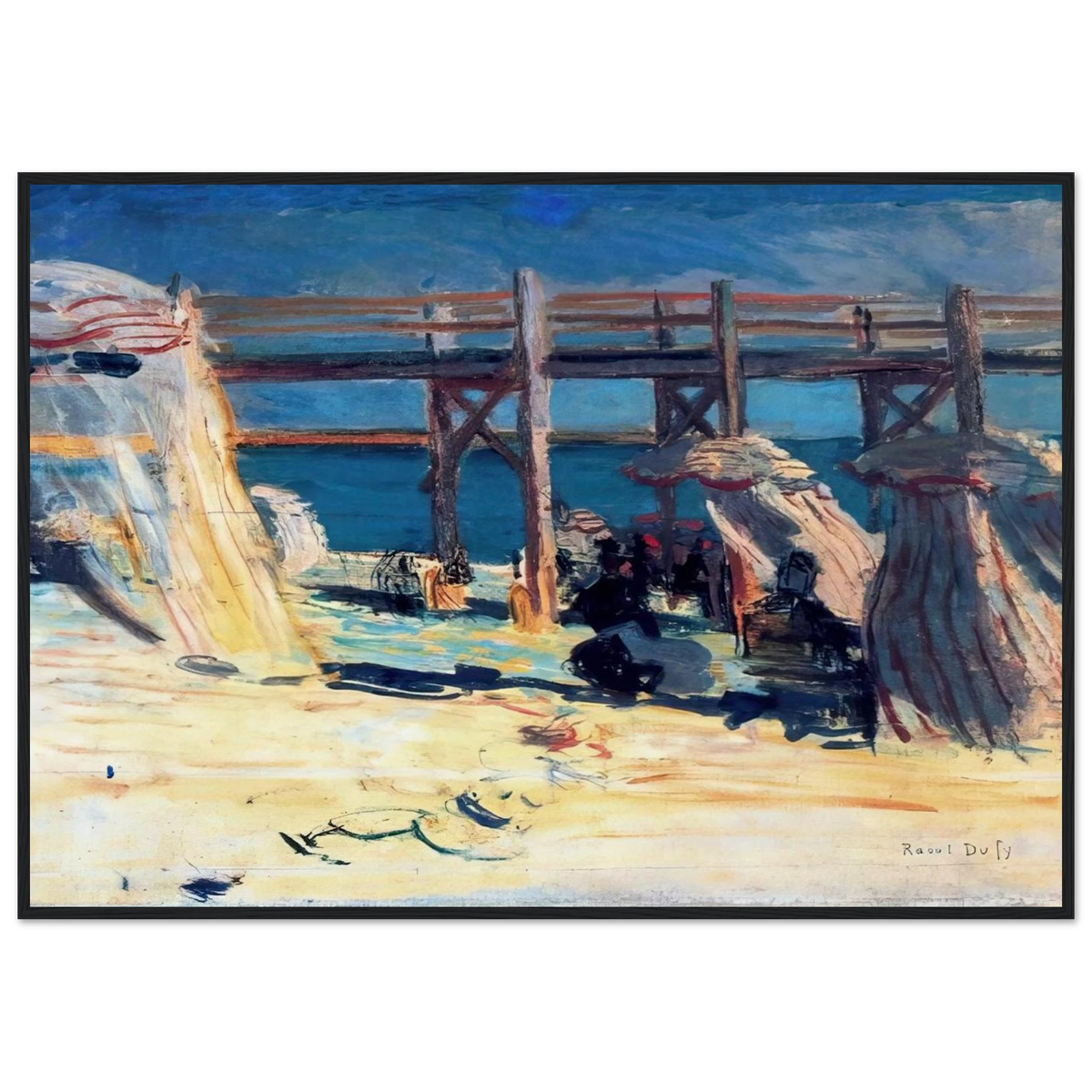 SANDY BEACH OF SAINTE ADRESSE Framed Poster | Raoul Dufy Framed Prints Wall Art | Raoul Dufy Shop