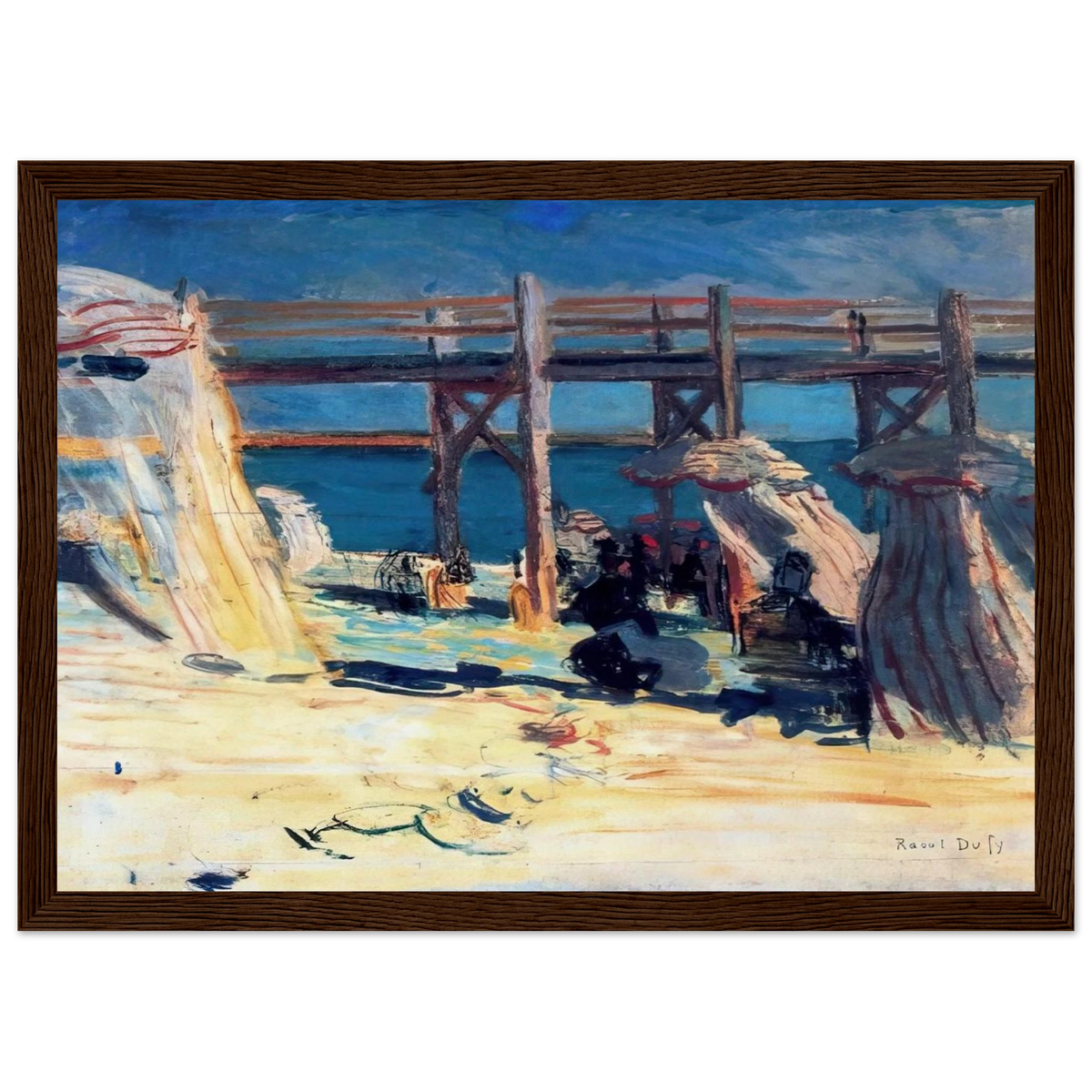 SANDY BEACH OF SAINTE ADRESSE Framed Poster | Raoul Dufy Framed Prints Wall Art | Raoul Dufy Shop
