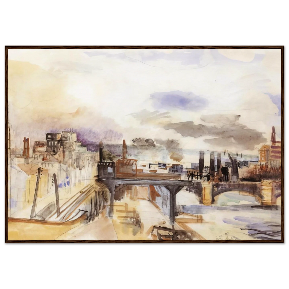 PARISIAN BRIDGE 1922 Framed Poster | Raoul Dufy Framed Prints Wall Art | Raoul Dufy Shop