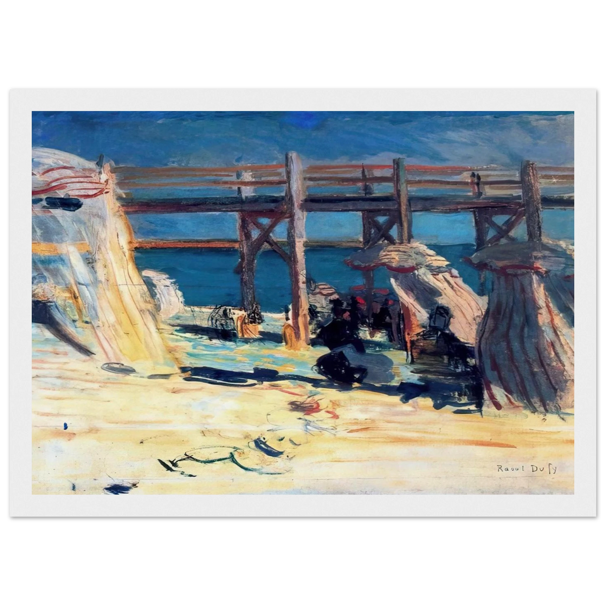 SANDY BEACH OF SAINTE ADRESSE Framed Poster | Raoul Dufy Framed Prints Wall Art | Raoul Dufy Shop