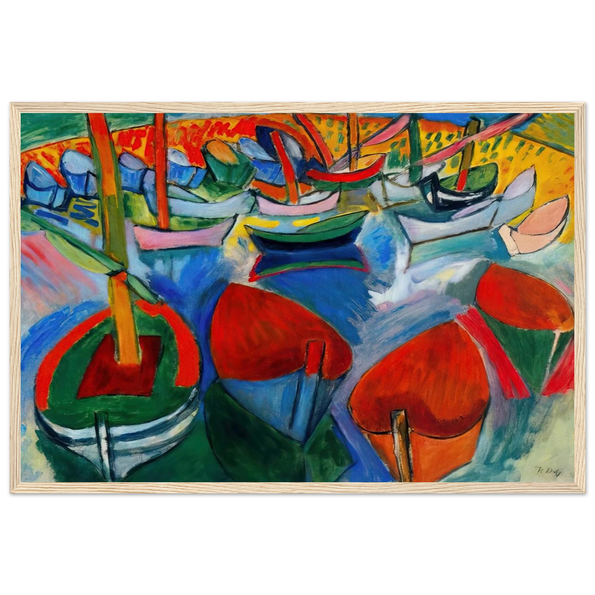 BOATS AT MARTIGUES 1908 Framed Poster | Raoul Dufy Framed Prints Wall Art | Raoul Dufy Shop
