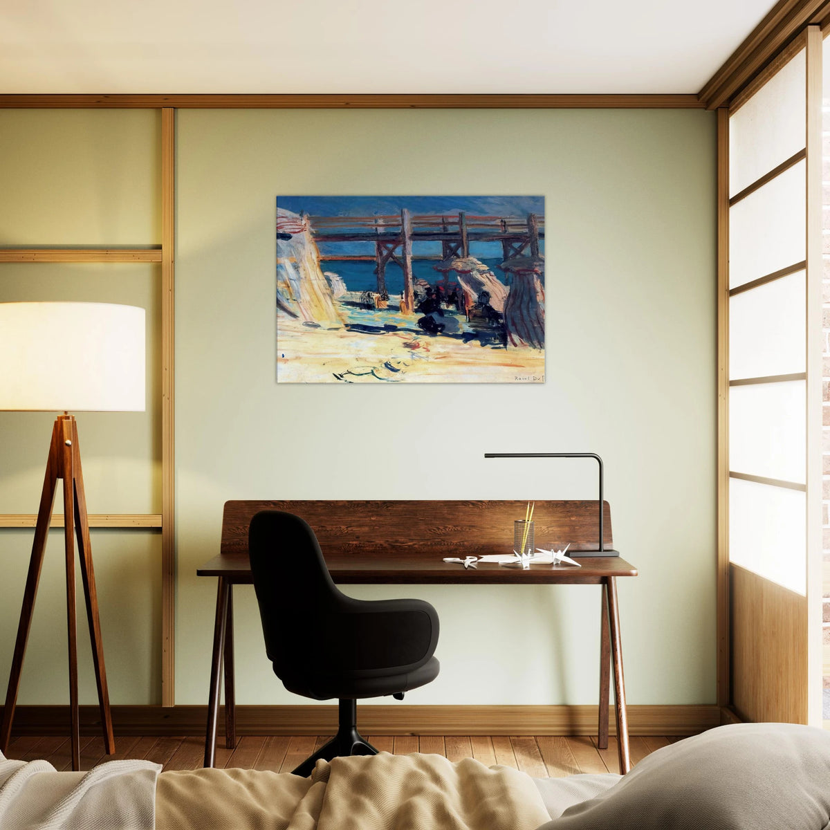 SANDY BEACH OF SAINTE ADRESSE Canvas | Raoul Dufy Canvas | Raoul Dufy Shop