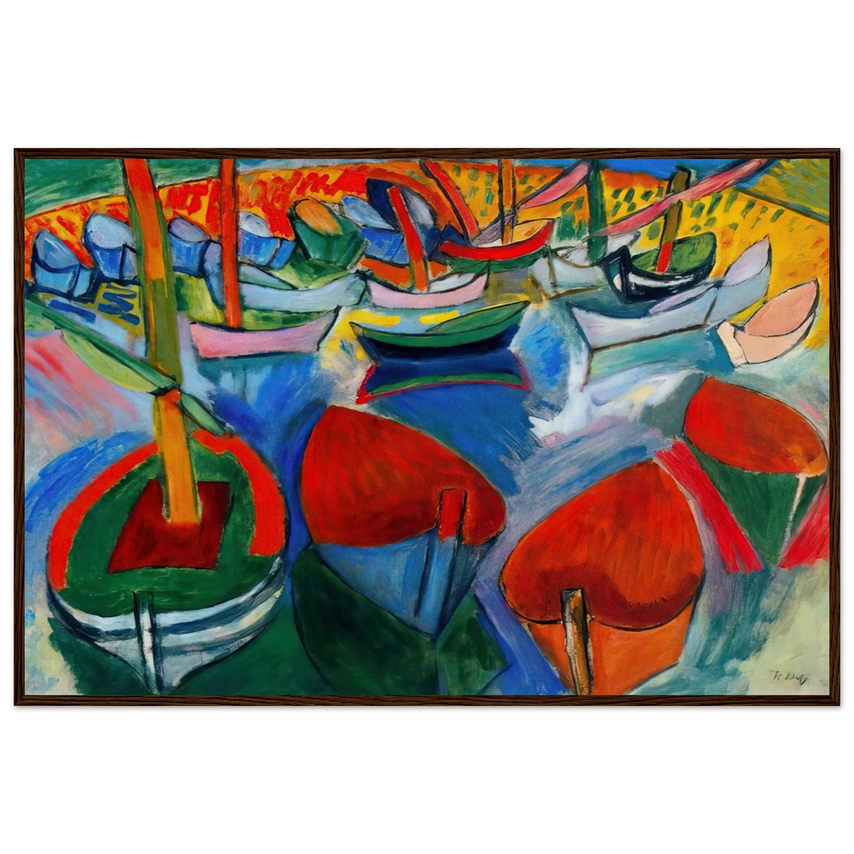 BOATS AT MARTIGUES 1908 Framed Poster | Raoul Dufy Framed Prints Wall Art | Raoul Dufy Shop
