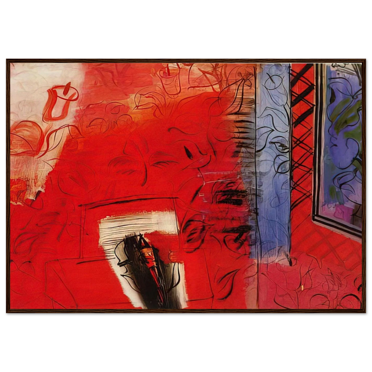 STILL LIFE WITH VIOLIN HOMMAGE TO BACH 1952 Framed Poster | Raoul Dufy Framed Prints Wall Art | Raoul Dufy Shop