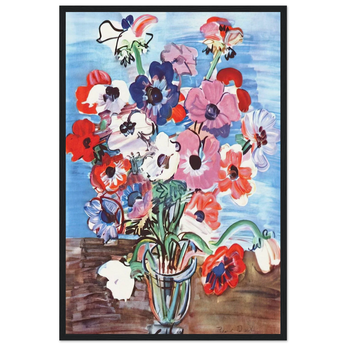 ANEMONES 1937 Framed Poster | Raoul Dufy Framed Prints Wall Art | Raoul Dufy Shop