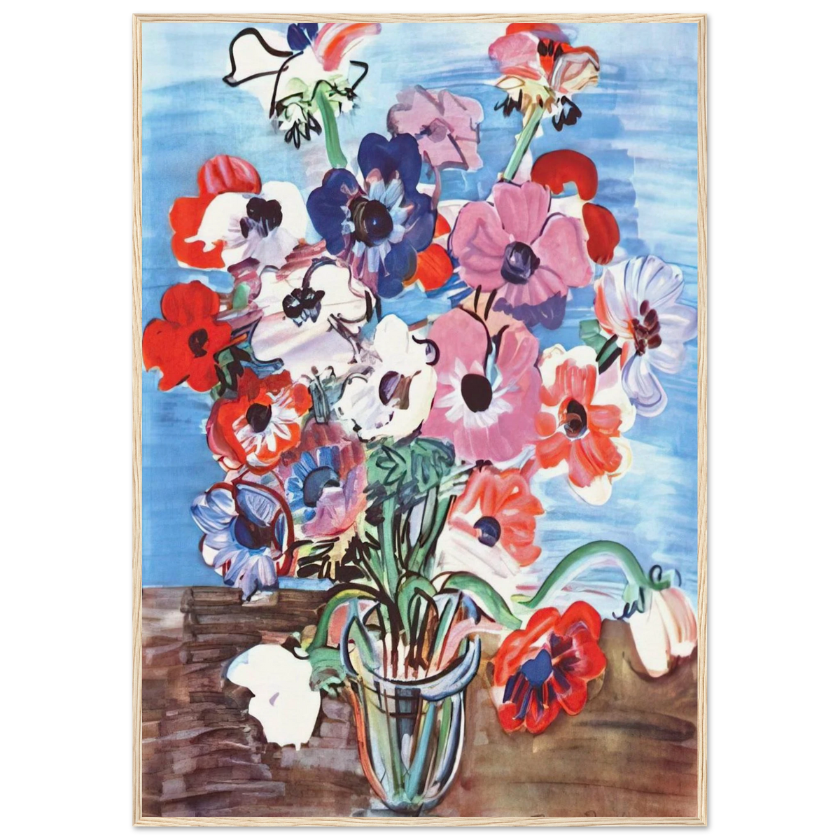 ANEMONES 1937 Framed Poster | Raoul Dufy Framed Prints Wall Art | Raoul Dufy Shop