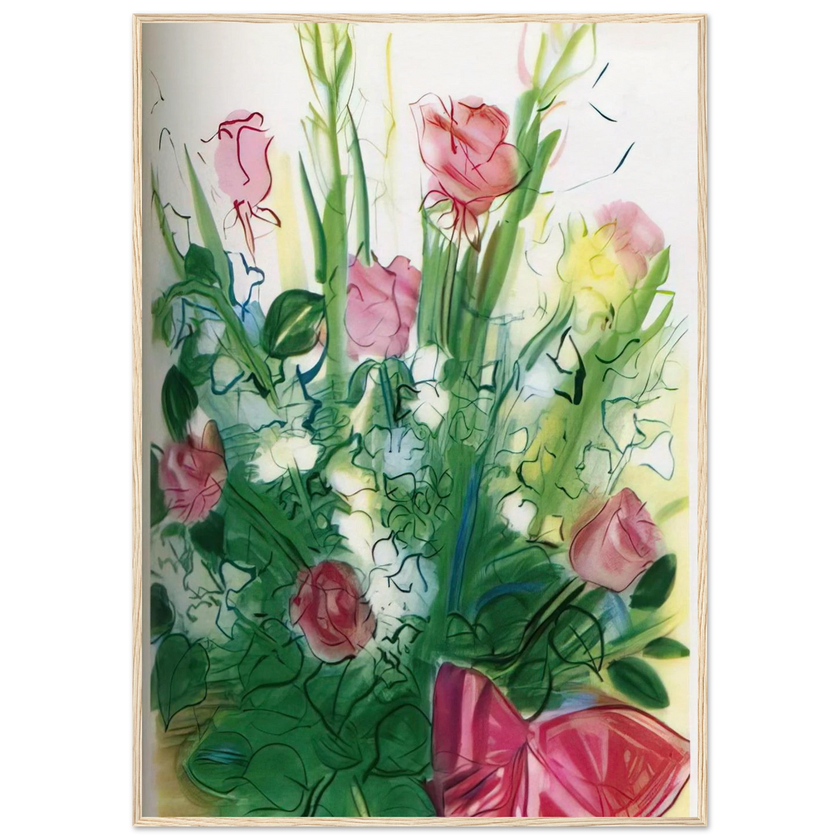 BOUQUET OF ROSES Framed Poster | Raoul Dufy Framed Prints Wall Art | Raoul Dufy Shop