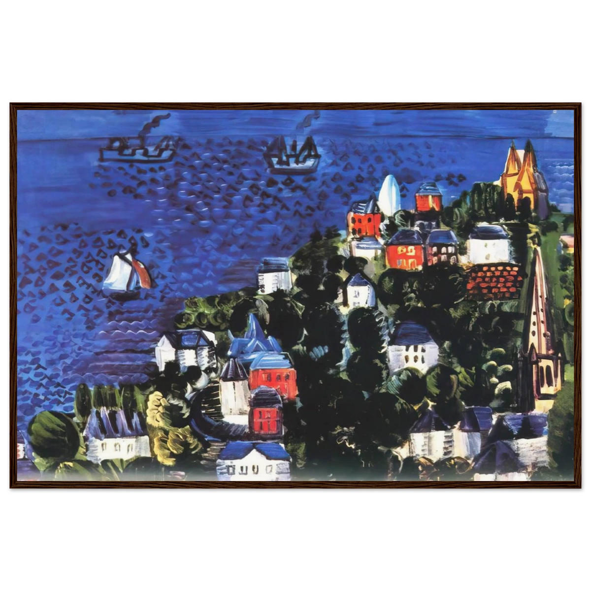 VIEW OF SAINTE ADRESSE Framed Poster | Raoul Dufy Framed Prints Wall Art | Raoul Dufy Shop