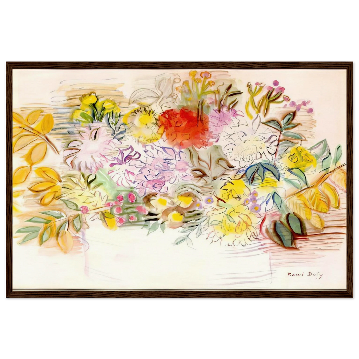 BOUQUET OF FLOWERS Framed Poster | Raoul Dufy Framed Prints Wall Art | Raoul Dufy Shop