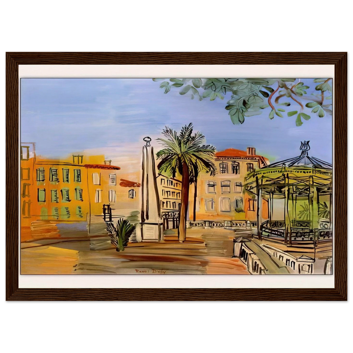 THE SQUARE IN HYERES Framed Poster | Raoul Dufy Framed Prints Wall Art | Raoul Dufy Shop