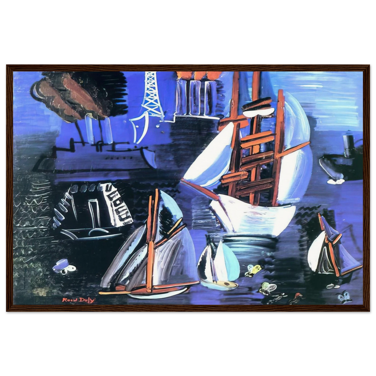 BOATS IN LE HAVRE 1926 Framed Poster | Raoul Dufy Framed Prints Wall Art | Raoul Dufy Shop