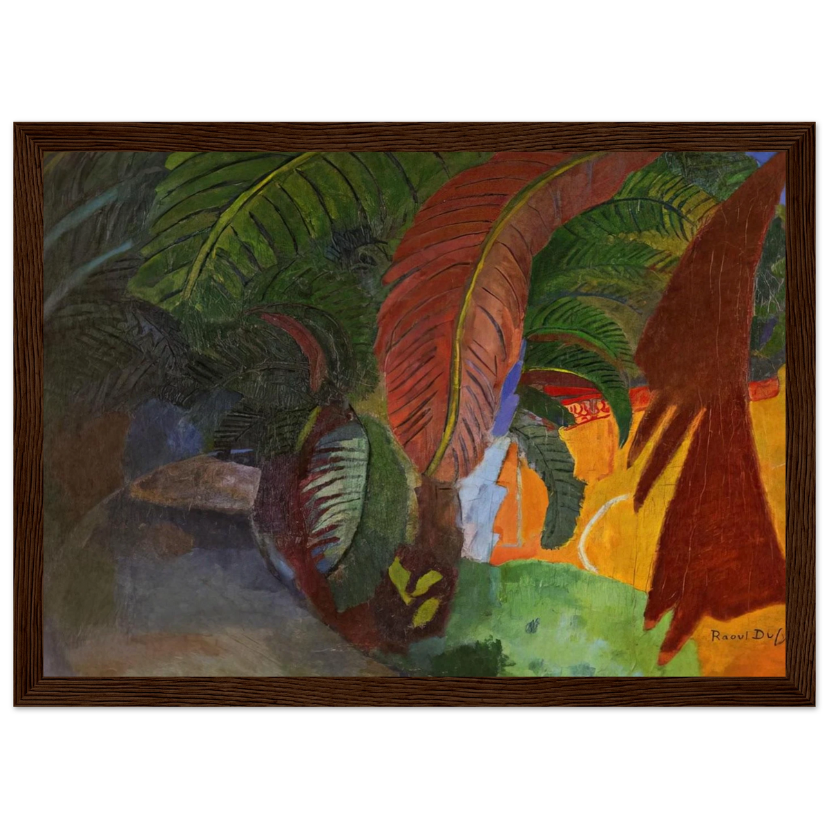 PALM TREES AT MARTIGUES HOMAGE TO GAUGUIN 1910 Framed Poster | Raoul Dufy Framed Prints Wall Art | Raoul Dufy Shop