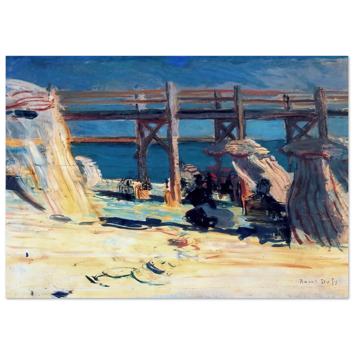 SANDY BEACH OF SAINTE ADRESSE Poster | Raoul Dufy Poster | Raoul Dufy Shop
