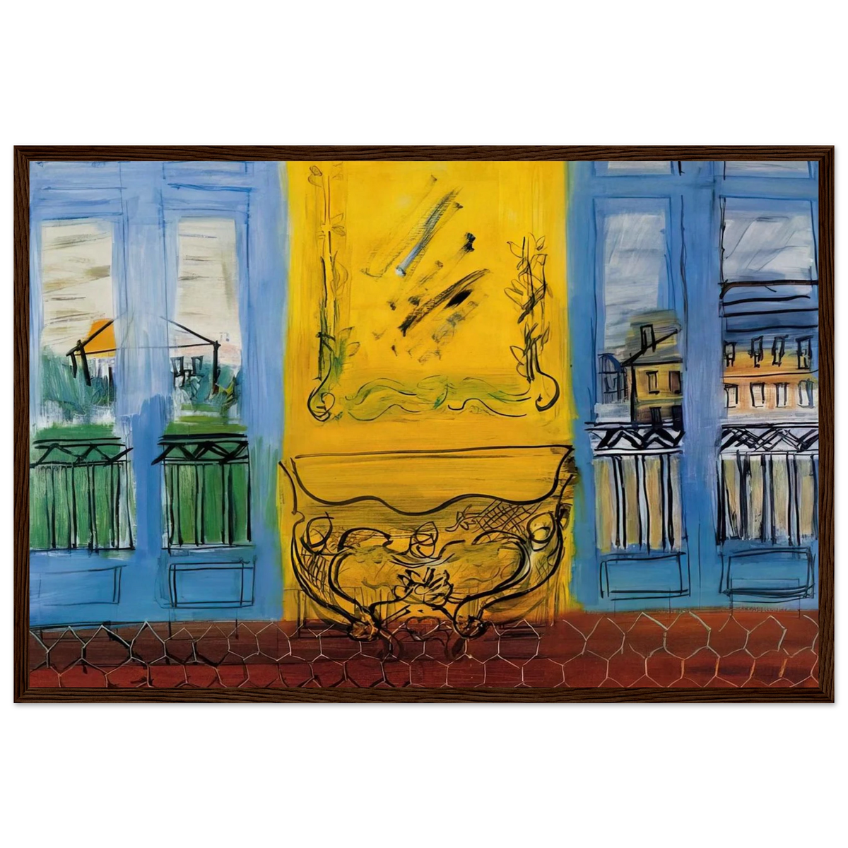 CONSOLE WITH TWO WINDOWS 1948 Framed Poster | Raoul Dufy Framed Prints Wall Art | Raoul Dufy Shop
