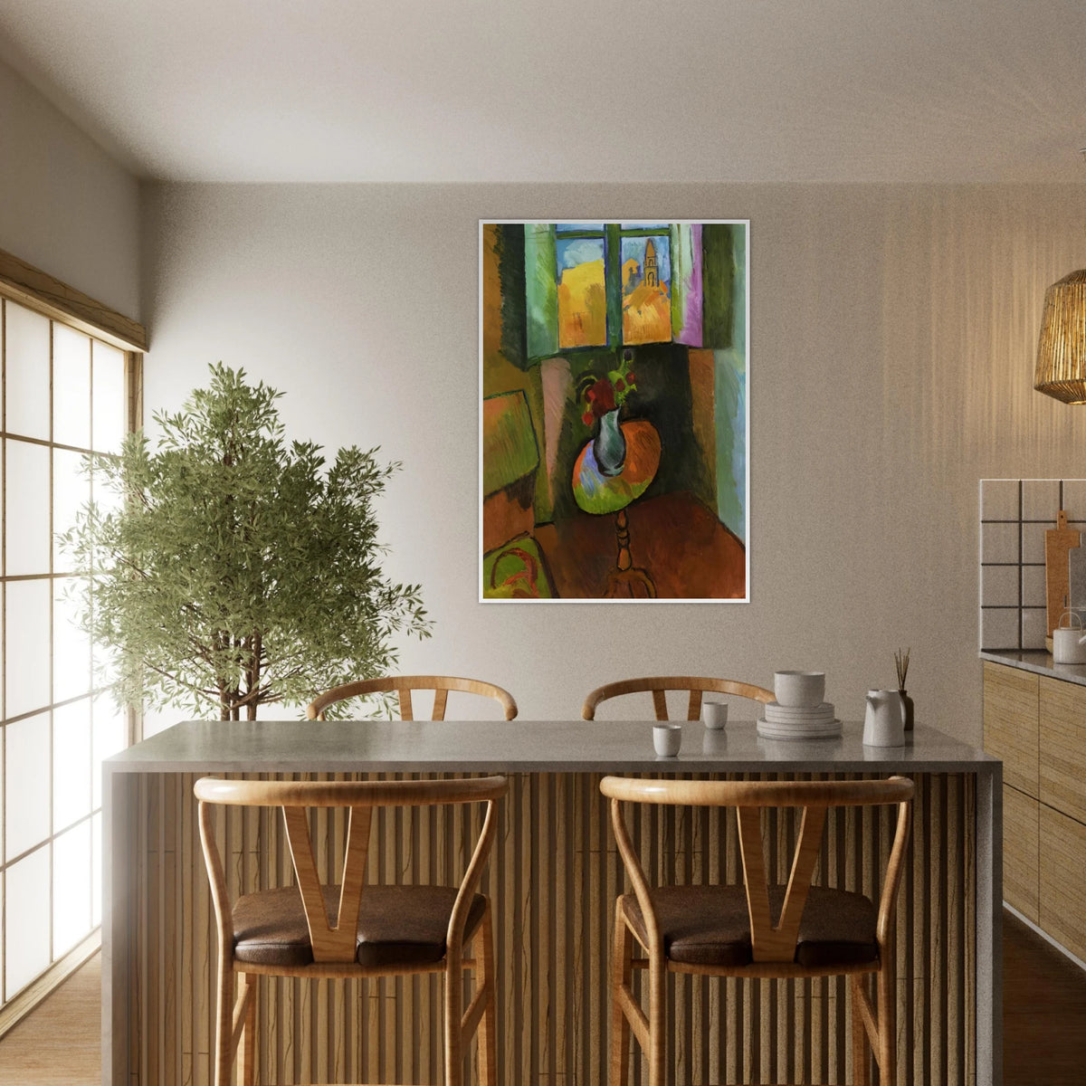 PEDISTAL TABLE RUE SEGUIER 1909 Framed Poster | Raoul Dufy Framed Prints Wall Art | Raoul Dufy Shop