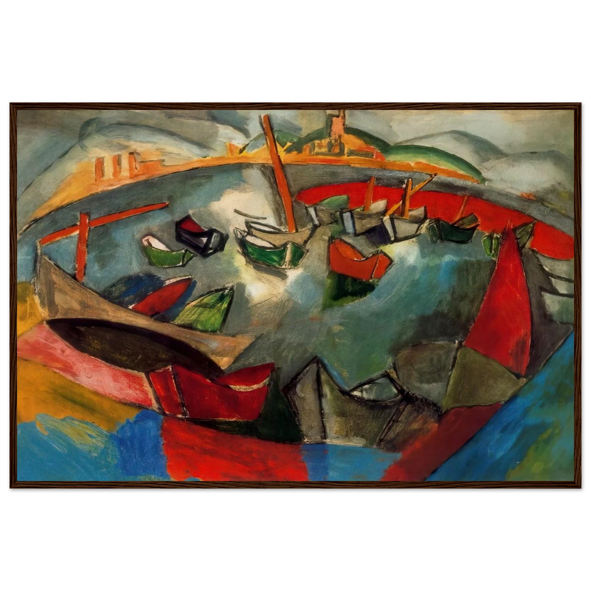 BOATS IN MARSEILLE 1908 Framed Poster | Raoul Dufy Framed Prints Wall Art | Raoul Dufy Shop