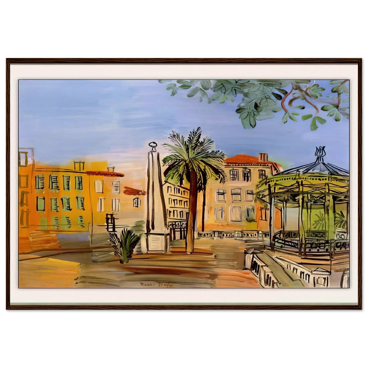 THE SQUARE IN HYERES Framed Poster | Raoul Dufy Framed Prints Wall Art | Raoul Dufy Shop