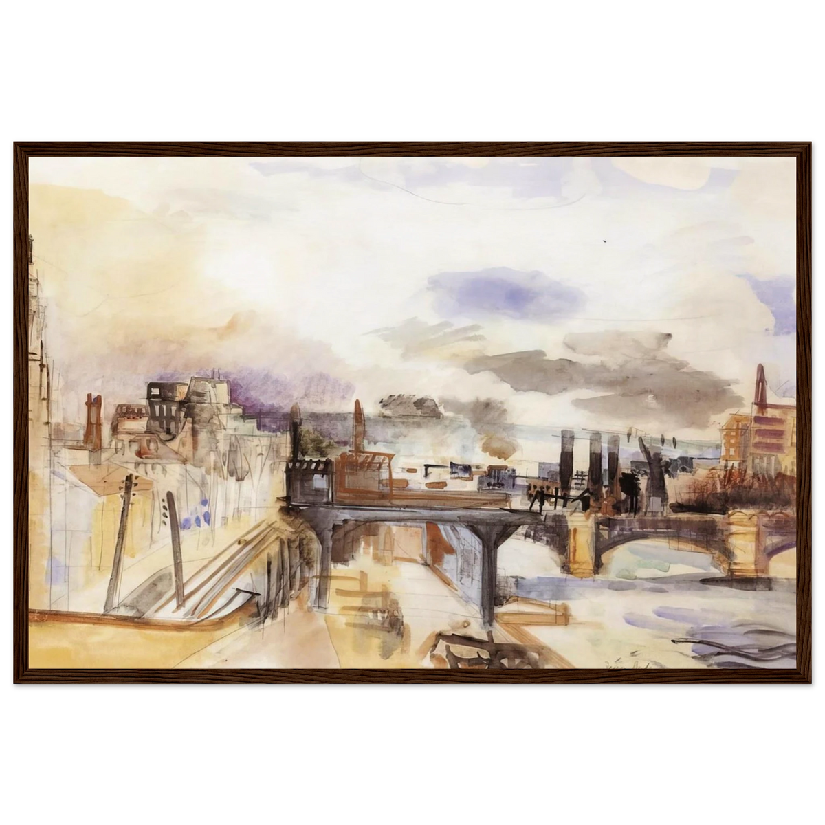 PARISIAN BRIDGE 1922 Framed Poster | Raoul Dufy Framed Prints Wall Art | Raoul Dufy Shop