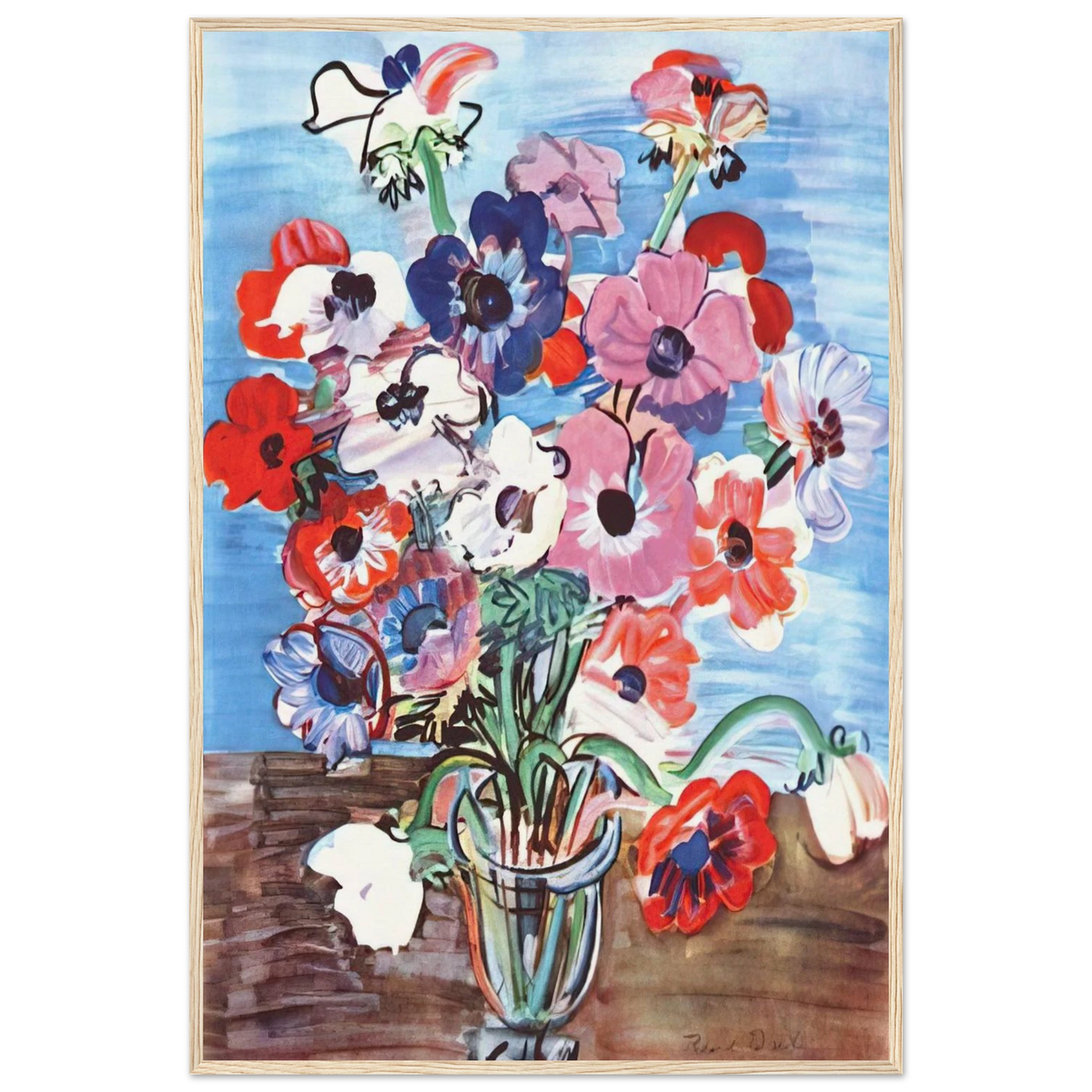 ANEMONES 1937 Framed Poster | Raoul Dufy Framed Prints Wall Art | Raoul Dufy Shop