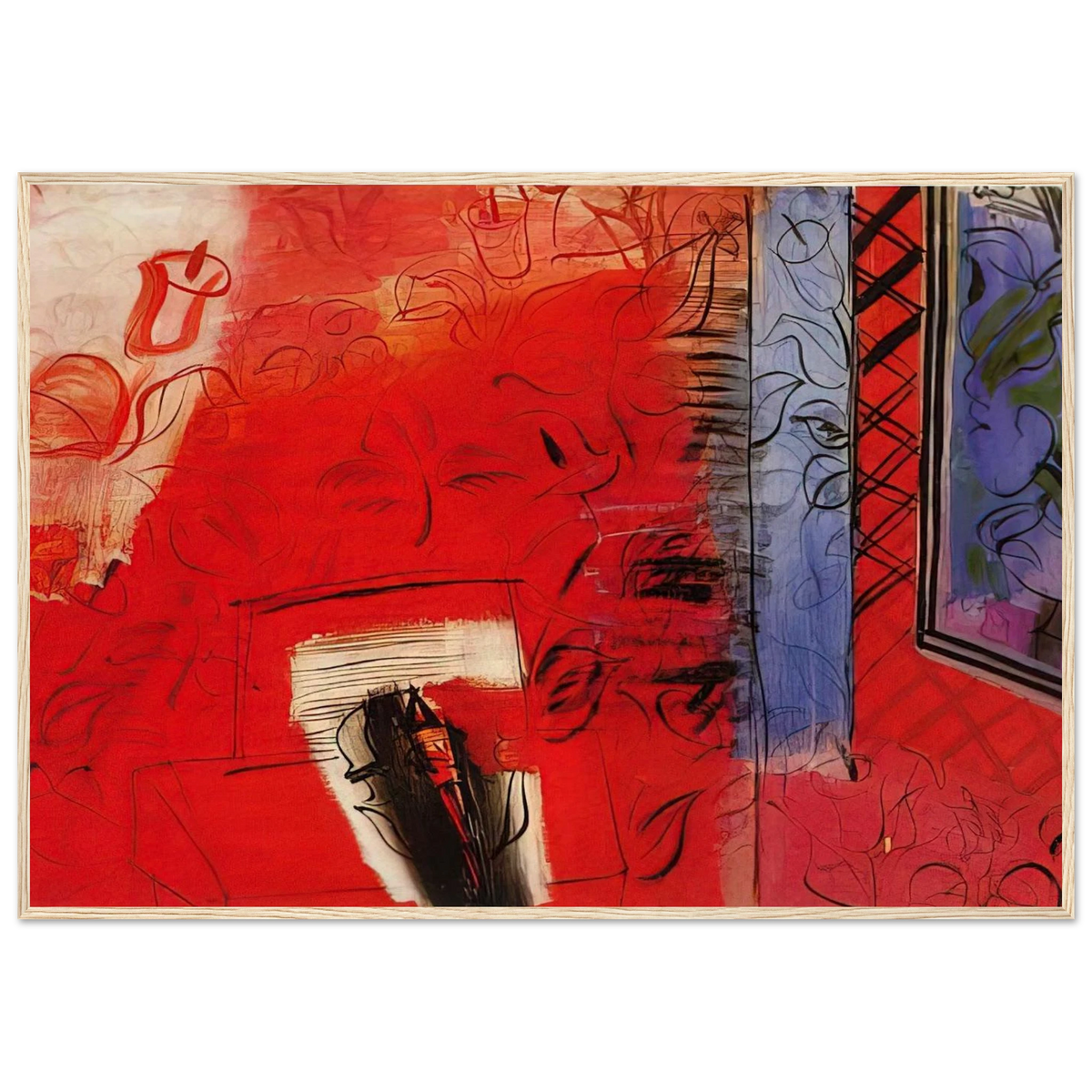 STILL LIFE WITH VIOLIN HOMMAGE TO BACH 1952 Framed Poster | Raoul Dufy Framed Prints Wall Art | Raoul Dufy Shop