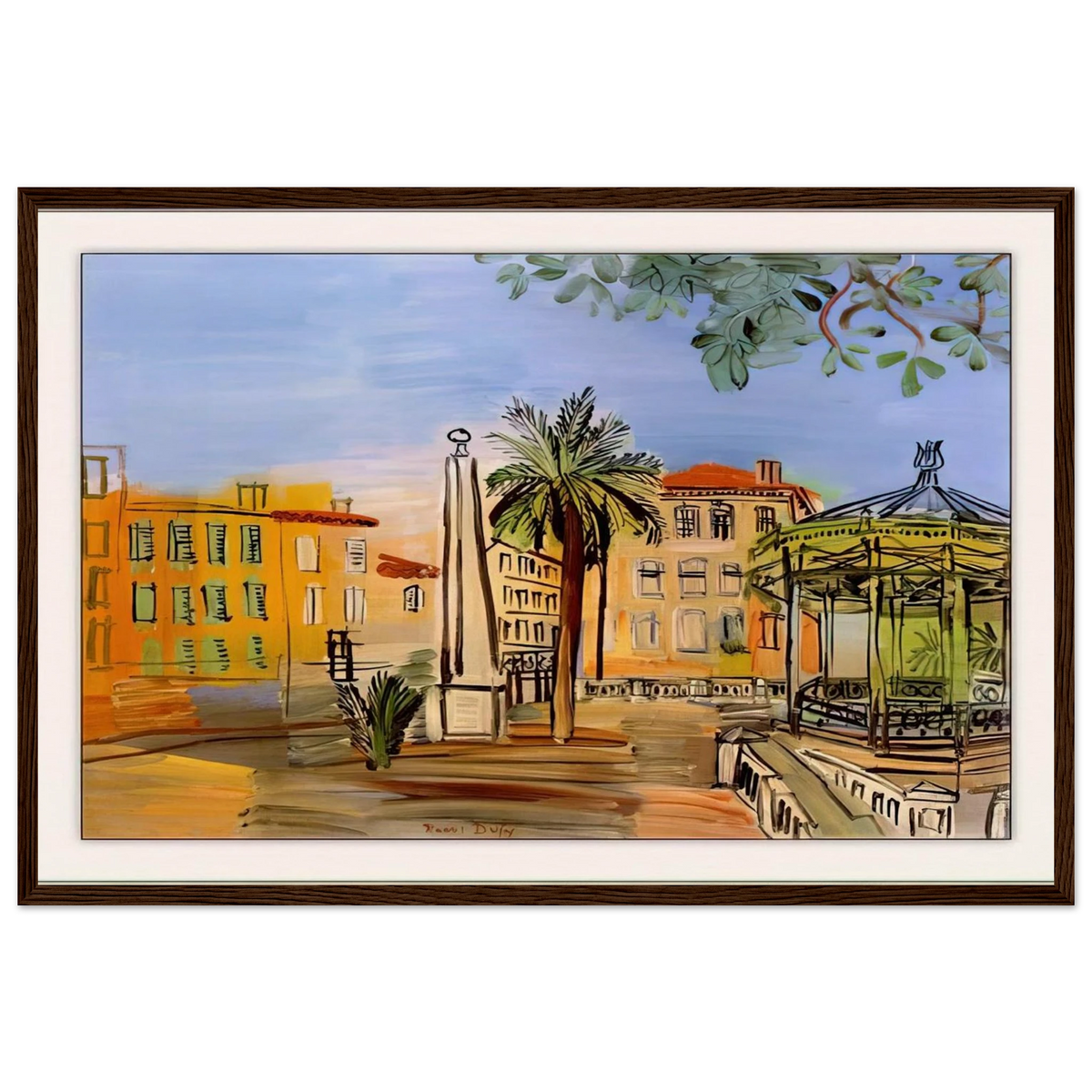 THE SQUARE IN HYERES Framed Poster | Raoul Dufy Framed Prints Wall Art | Raoul Dufy Shop