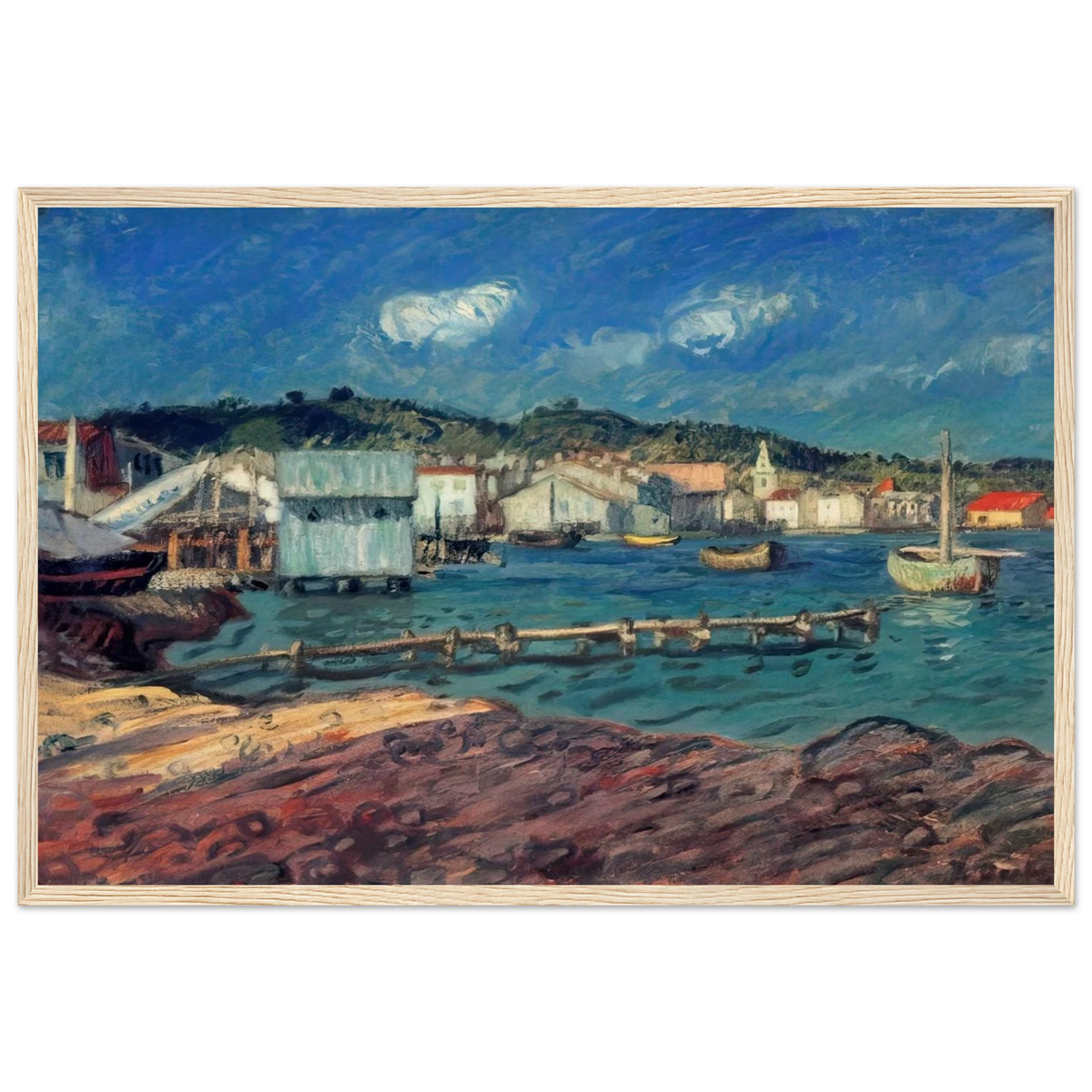 THE PORT OF MARTIGUES Framed Poster | Raoul Dufy Framed Prints Wall Art | Raoul Dufy Shop