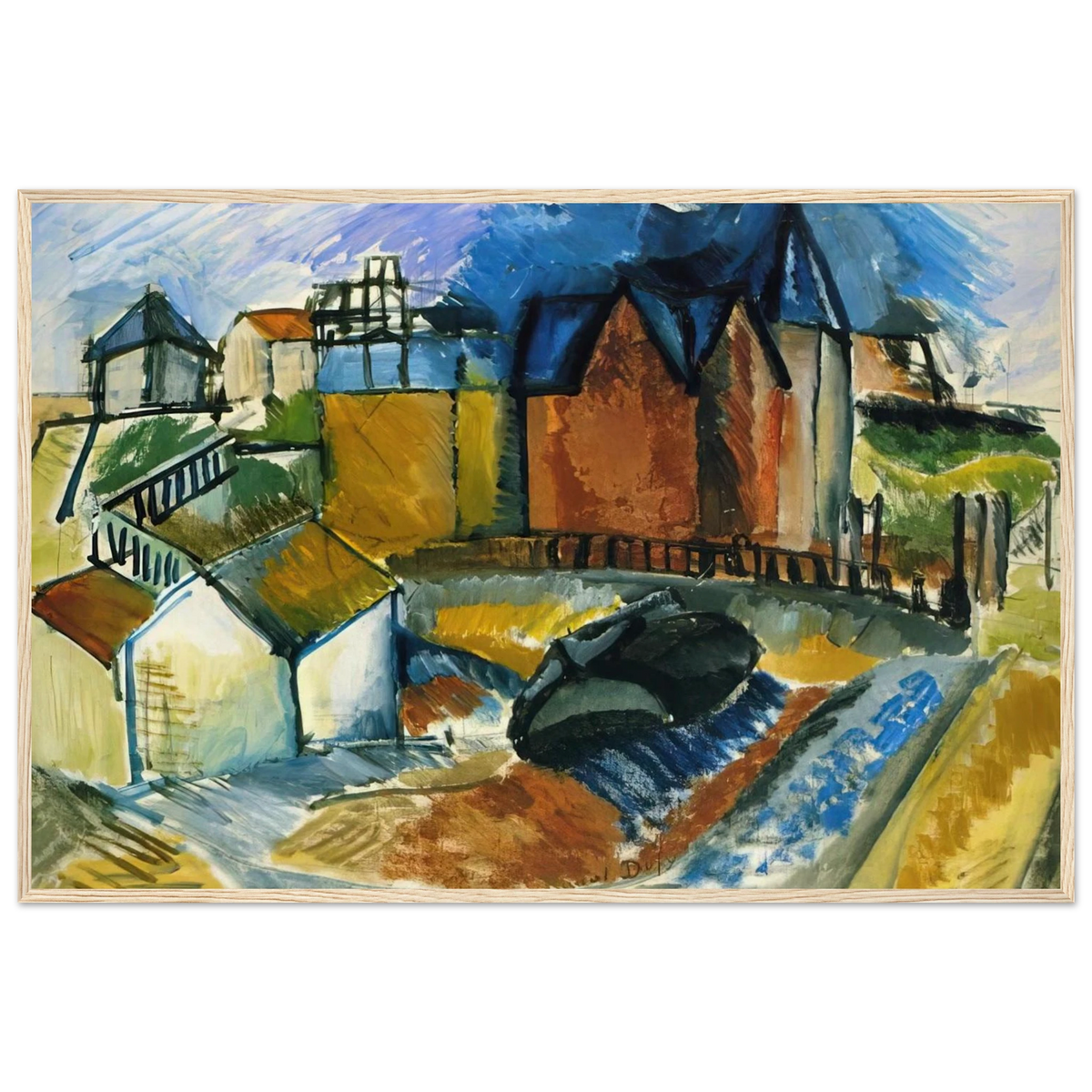 THE BEACH AT HAVRE 1910 Framed Poster | Raoul Dufy Framed Prints Wall Art | Raoul Dufy Shop