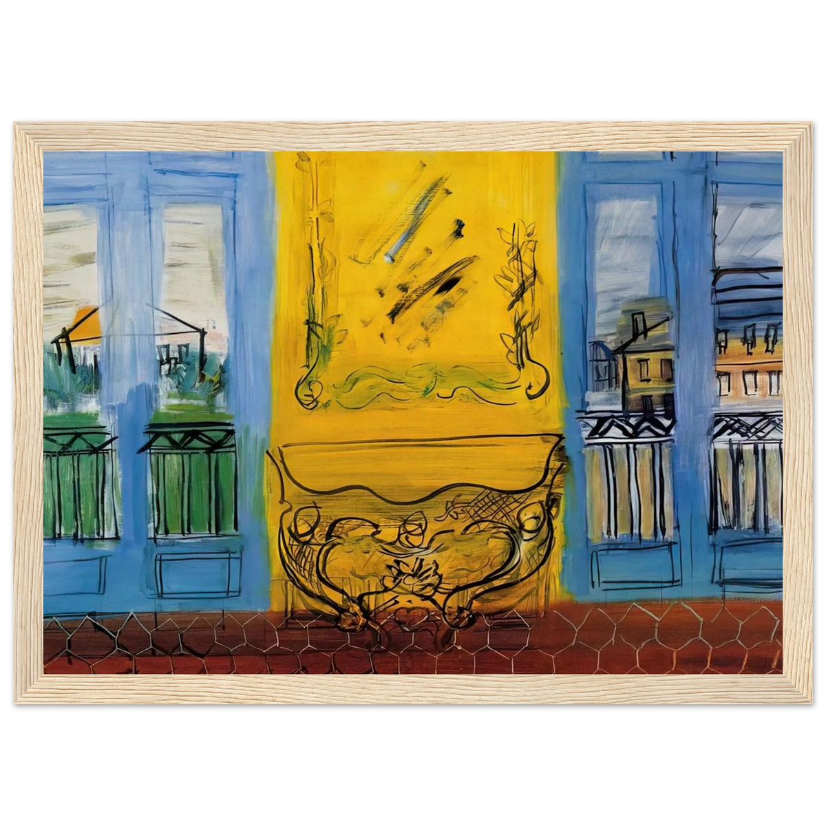 CONSOLE WITH TWO WINDOWS 1948 Framed Poster | Raoul Dufy Framed Prints Wall Art | Raoul Dufy Shop