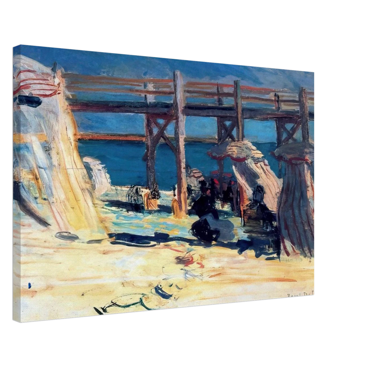SANDY BEACH OF SAINTE ADRESSE Canvas | Raoul Dufy Canvas | Raoul Dufy Shop