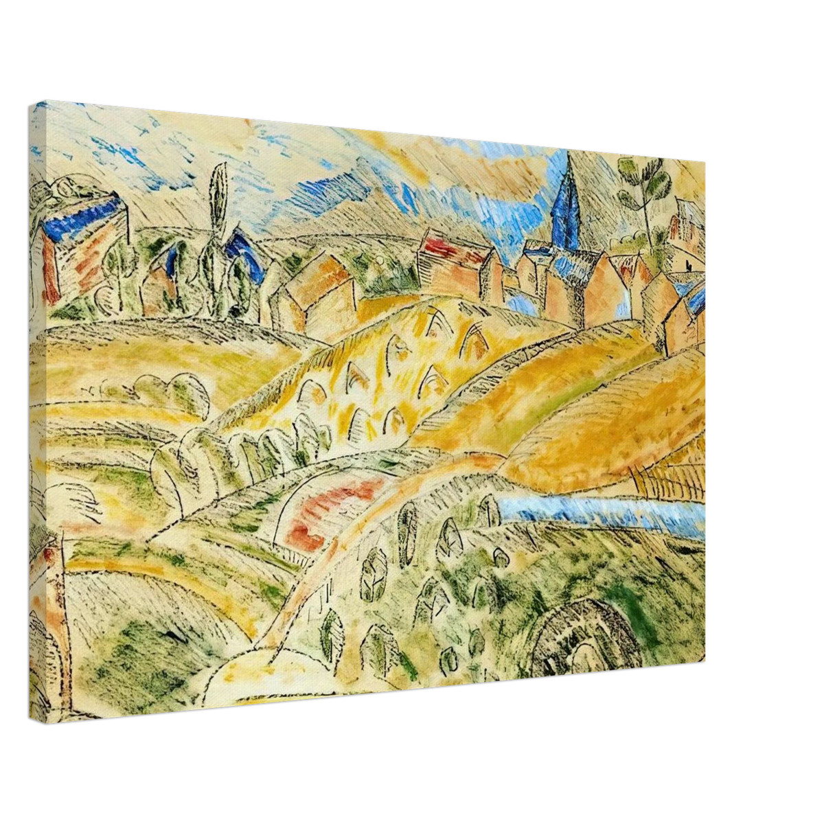 CUBIST LANDSCAPE WITH HAYSTACKS Canvas | Raoul Dufy Canvas | Raoul Dufy Shop