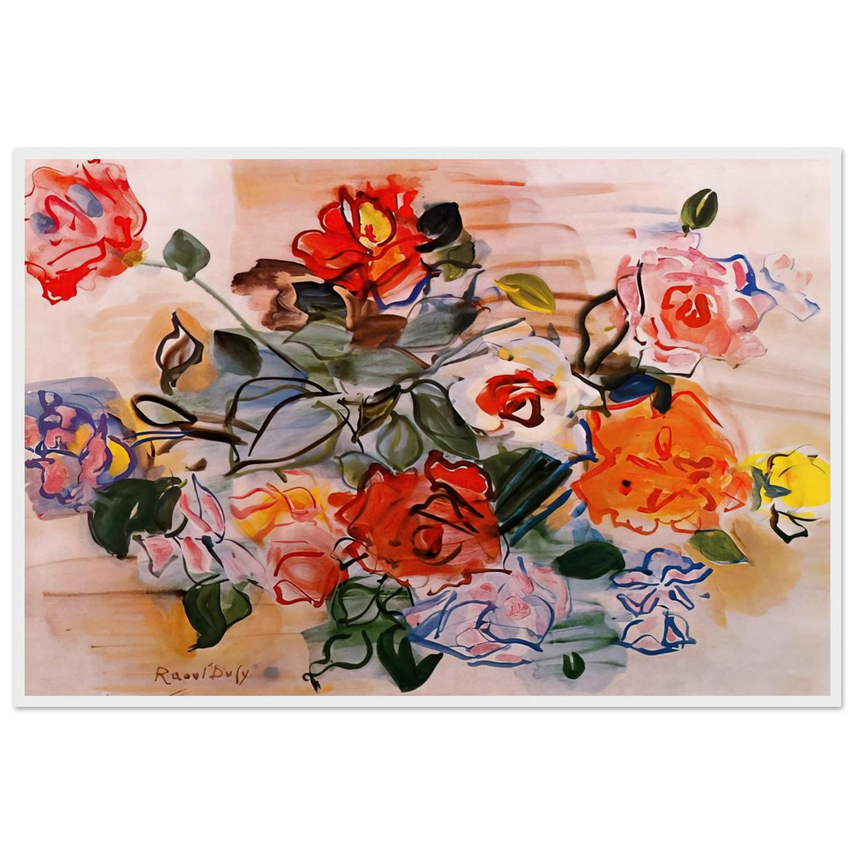 PINK BUNCH 1940 Framed Poster | Raoul Dufy Framed Prints Wall Art | Raoul Dufy Shop