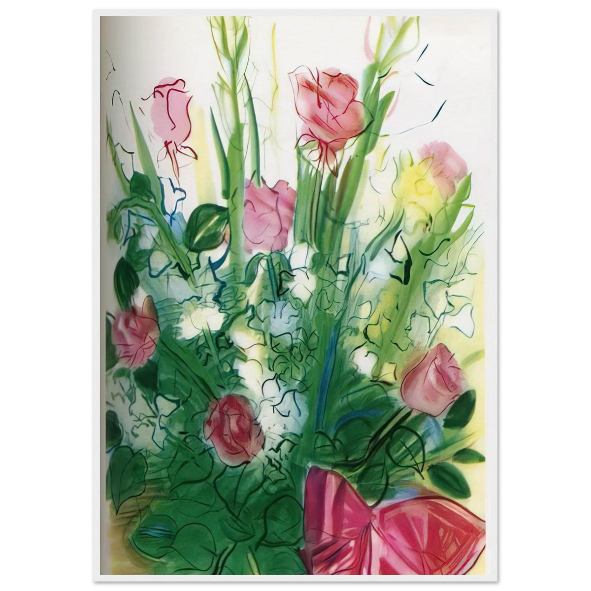 BOUQUET OF ROSES Framed Poster | Raoul Dufy Framed Prints Wall Art | Raoul Dufy Shop