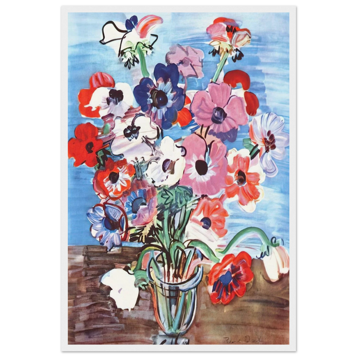 ANEMONES 1937 Framed Poster | Raoul Dufy Framed Prints Wall Art | Raoul Dufy Shop