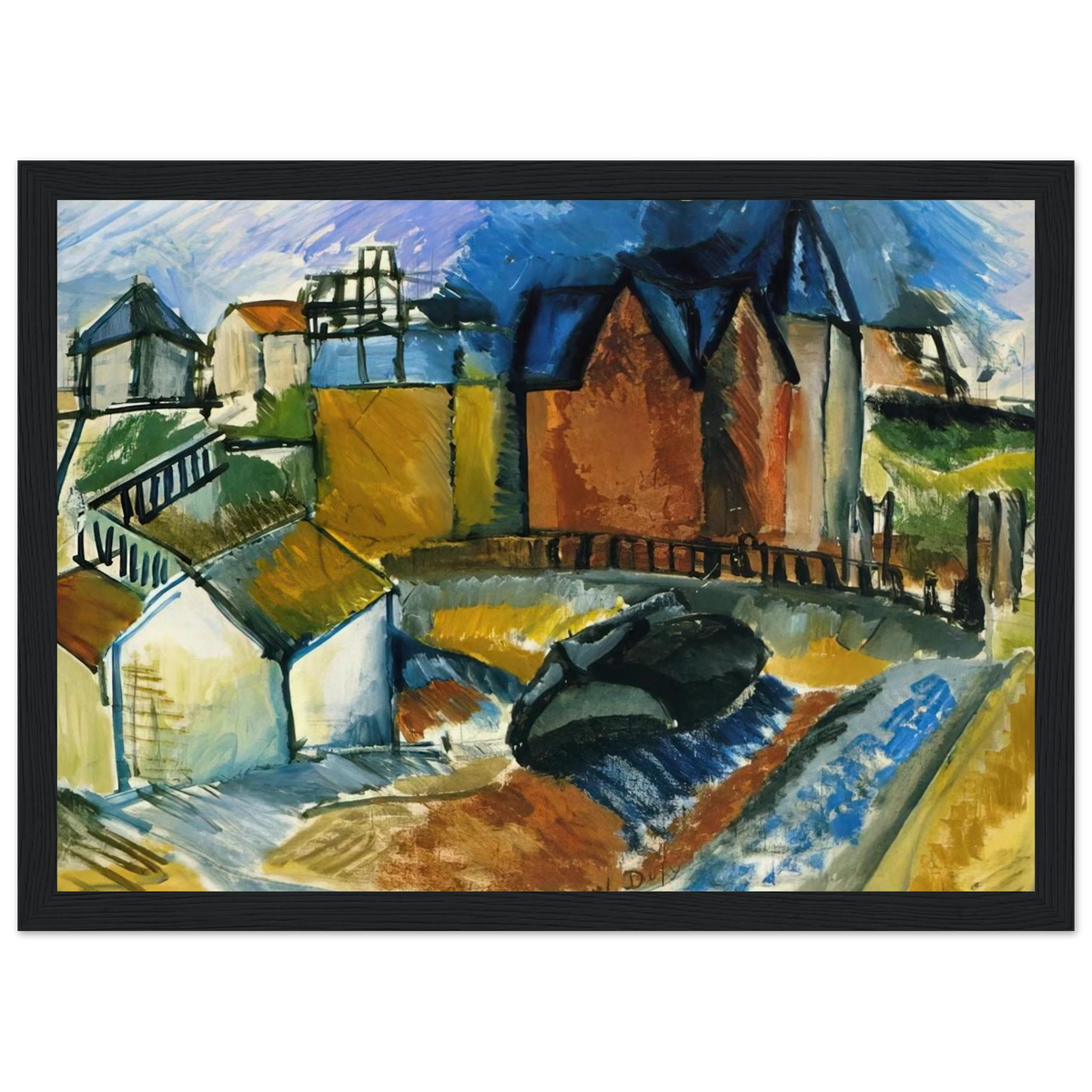 THE BEACH AT HAVRE 1910 Framed Poster | Raoul Dufy Framed Prints Wall Art | Raoul Dufy Shop