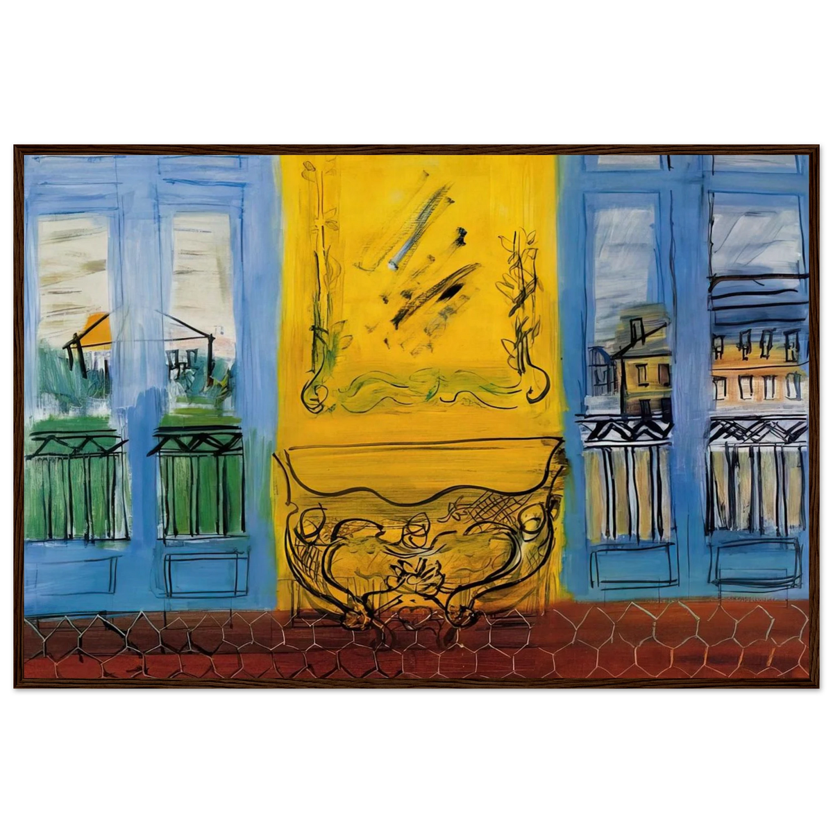 CONSOLE WITH TWO WINDOWS 1948 Framed Poster | Raoul Dufy Framed Prints Wall Art | Raoul Dufy Shop
