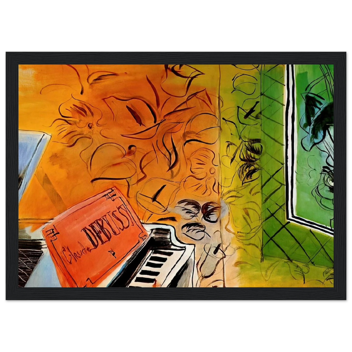 HOMAGE TO CLAUDE DEBUSSY 1952 Framed Poster | Raoul Dufy Framed Prints Wall Art | Raoul Dufy Shop