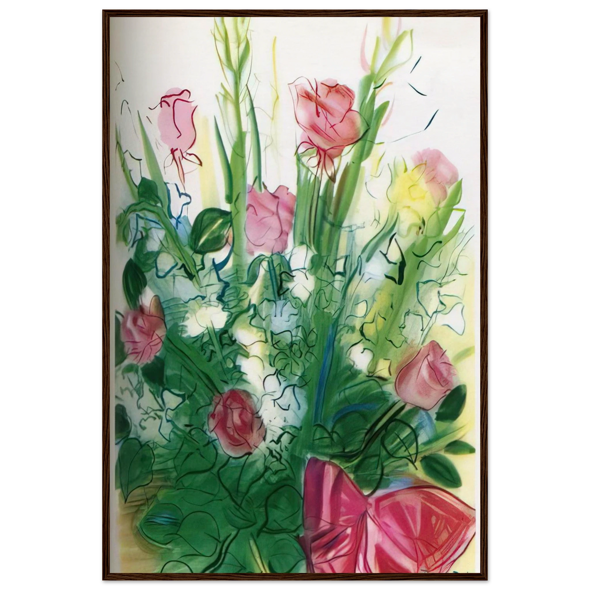BOUQUET OF ROSES Framed Poster | Raoul Dufy Framed Prints Wall Art | Raoul Dufy Shop