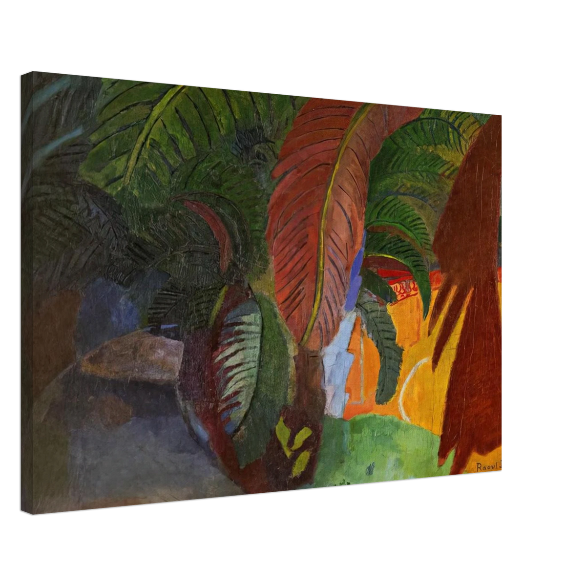 PALM TREES AT MARTIGUES HOMAGE TO GAUGUIN 1910 Canvas | Raoul Dufy Canvas | Raoul Dufy Shop