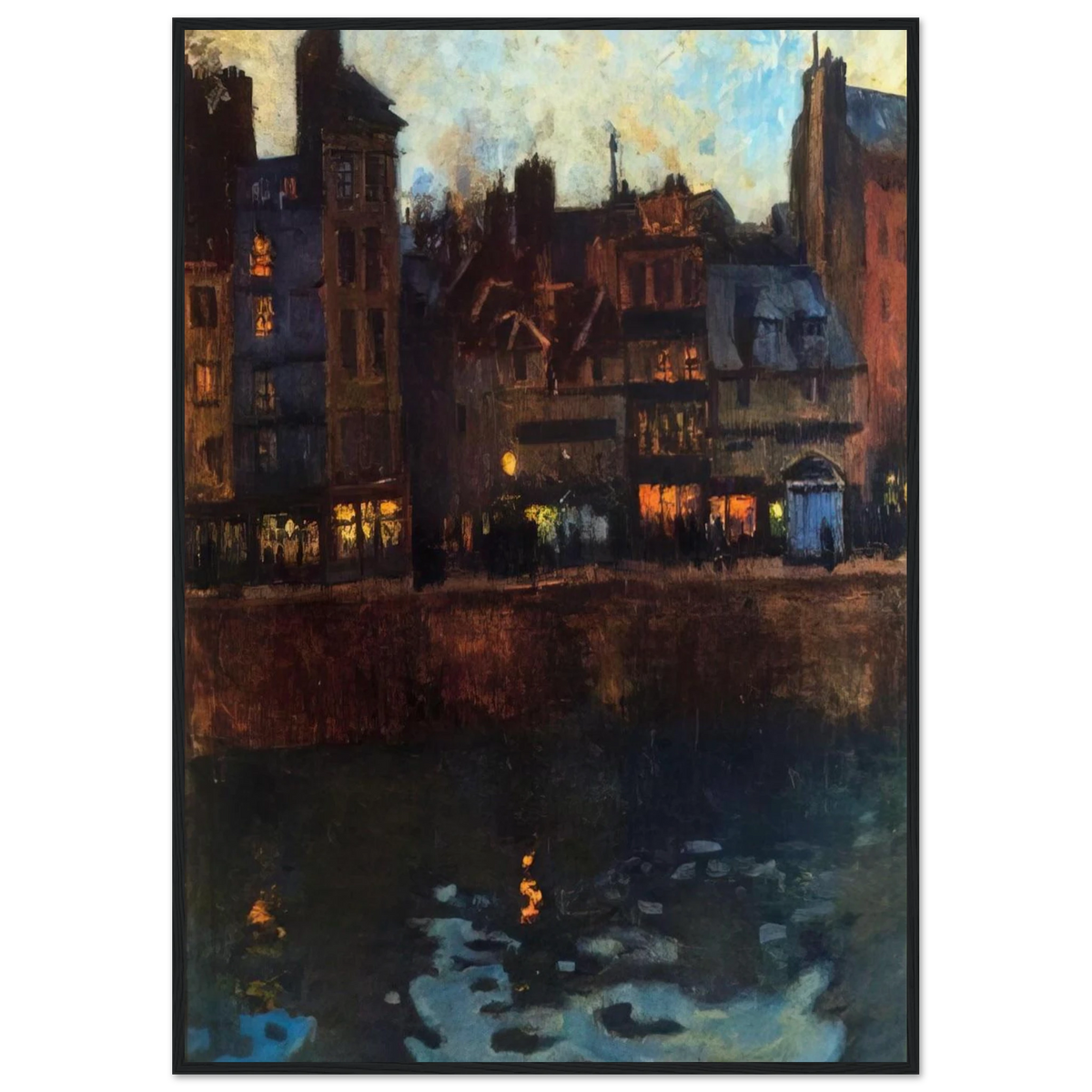 PIER OF LE HAVRE IN THE EVENING 1901 Framed Poster | Raoul Dufy Framed Prints Wall Art | Raoul Dufy Shop