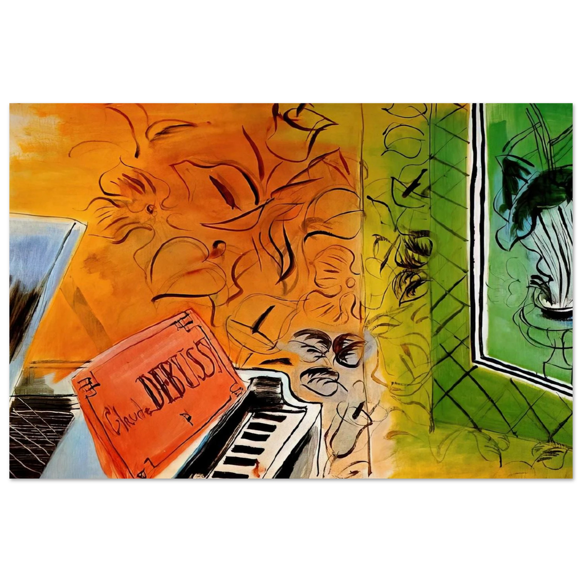 HOMAGE TO CLAUDE DEBUSSY 1952 Poster | Raoul Dufy Poster | Raoul Dufy Shop