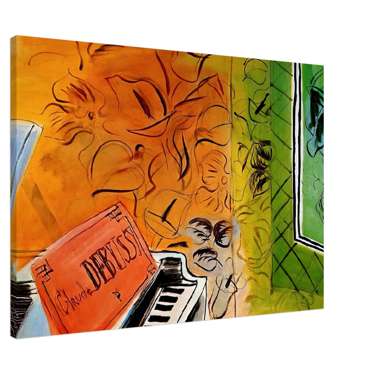 HOMAGE TO CLAUDE DEBUSSY 1952 Canvas | Raoul Dufy Canvas | Raoul Dufy Shop