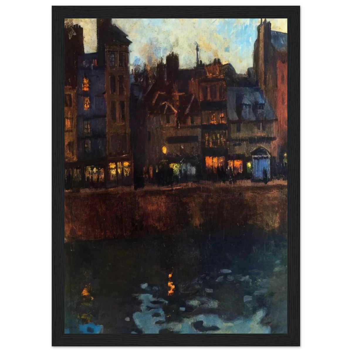 PIER OF LE HAVRE IN THE EVENING 1901 Framed Poster | Raoul Dufy Framed Prints Wall Art | Raoul Dufy Shop
