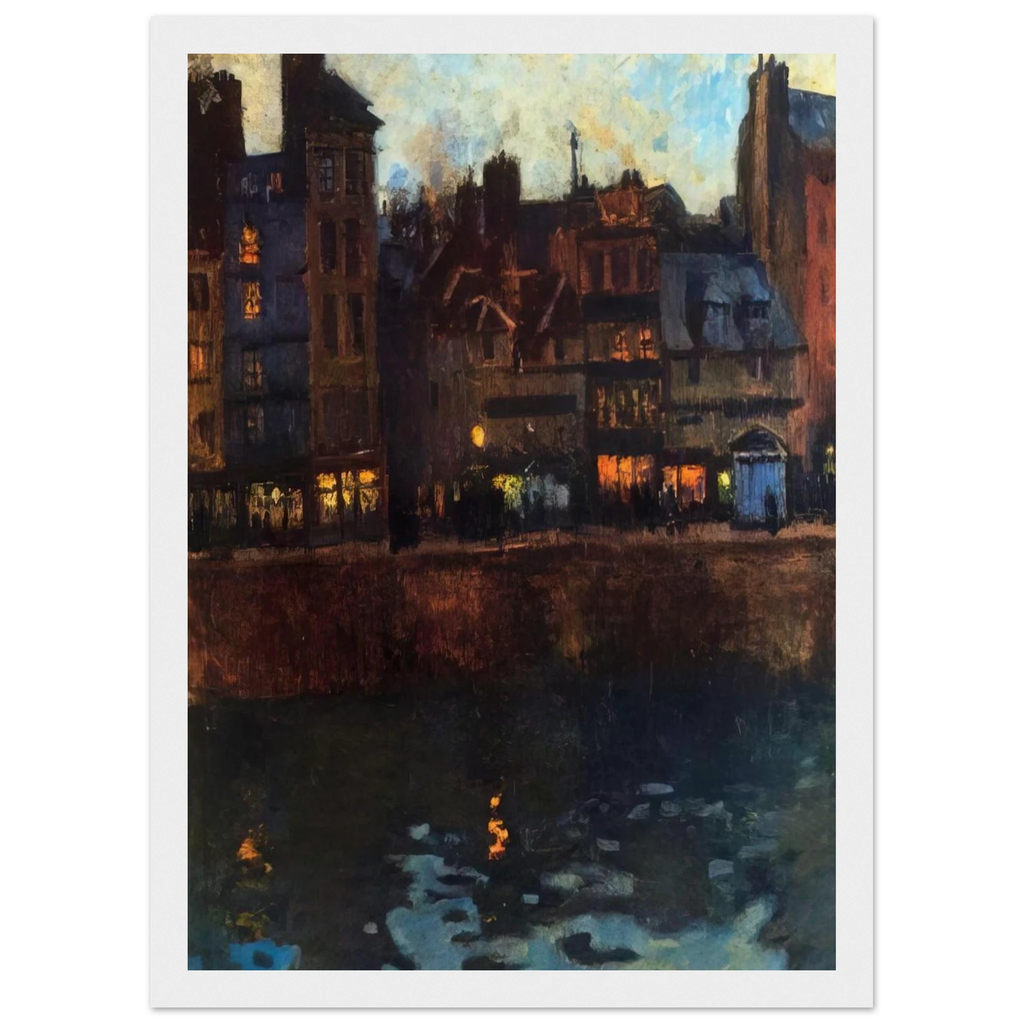 PIER OF LE HAVRE IN THE EVENING 1901 Framed Poster | Raoul Dufy Framed Prints Wall Art | Raoul Dufy Shop