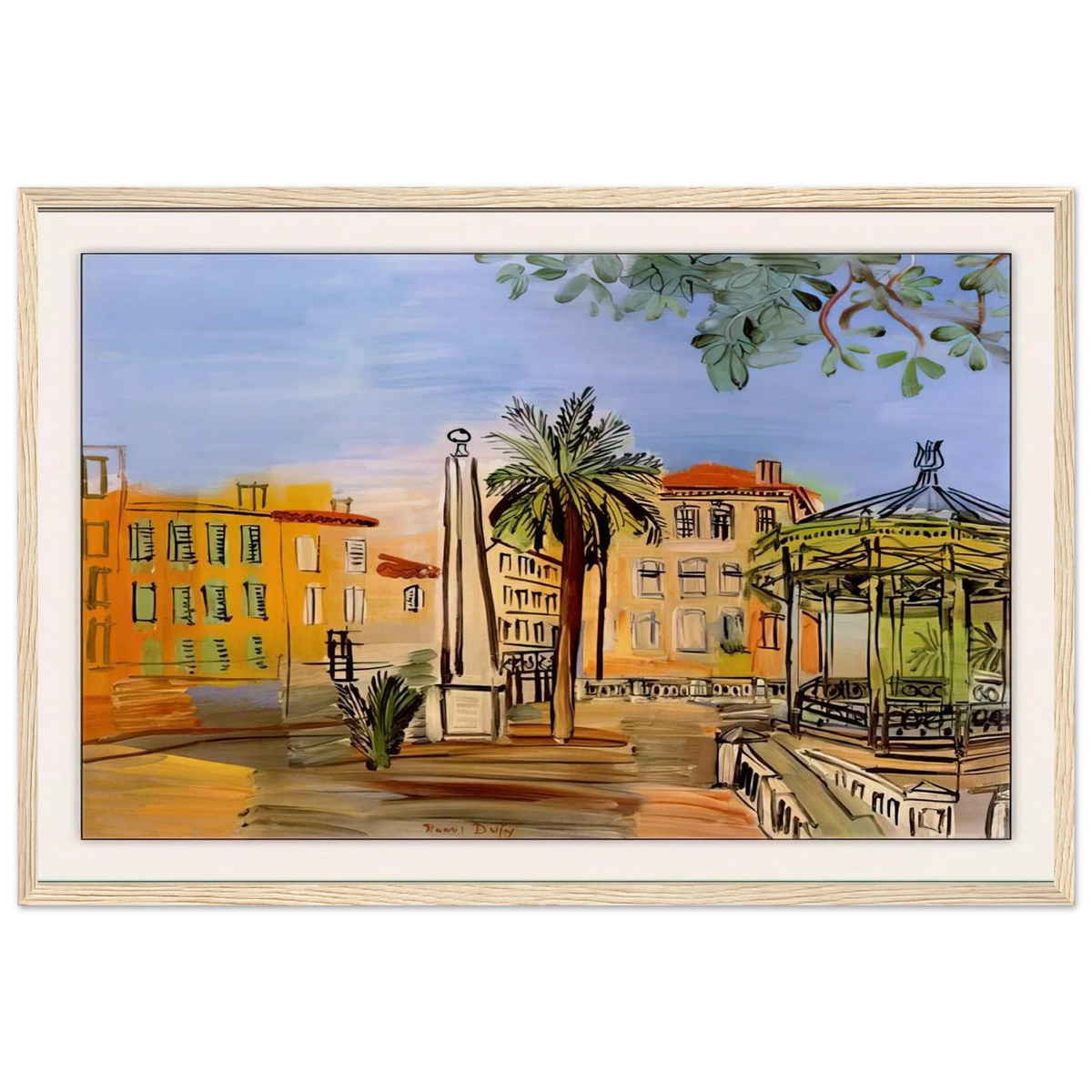 THE SQUARE IN HYERES Framed Poster | Raoul Dufy Framed Prints Wall Art | Raoul Dufy Shop