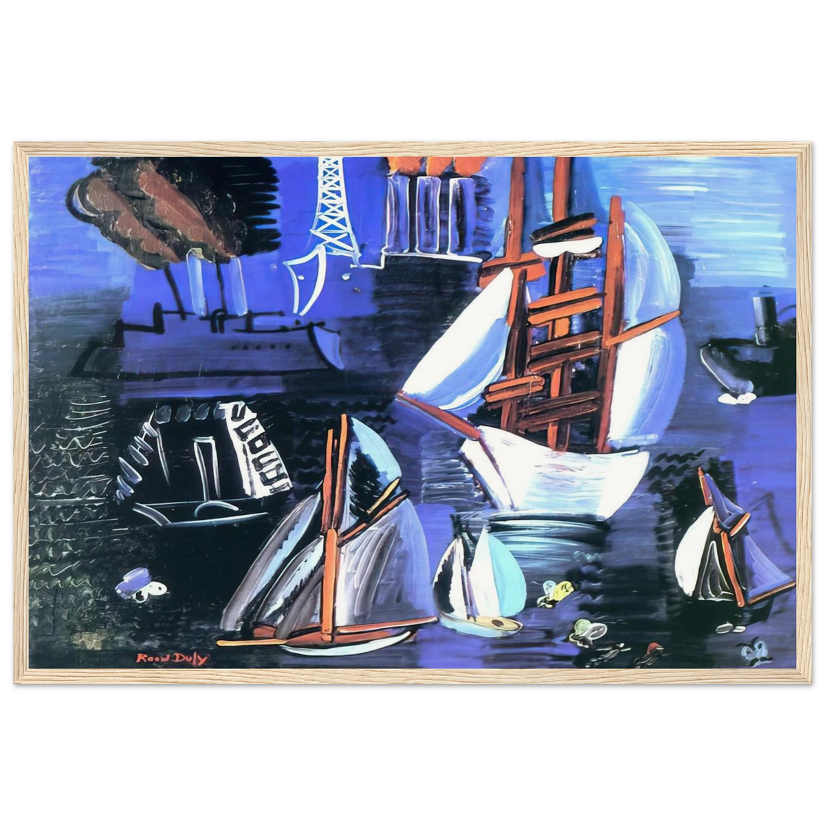 BOATS IN LE HAVRE 1926 Framed Poster | Raoul Dufy Framed Prints Wall Art | Raoul Dufy Shop