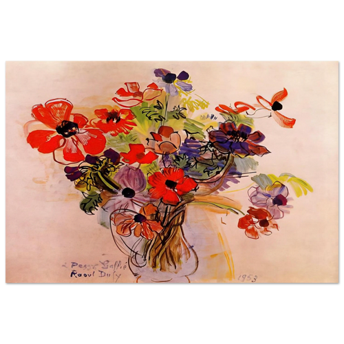 ANEMONES 1953 Poster | Raoul Dufy Poster | Raoul Dufy Shop